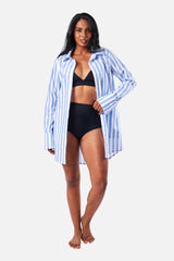 UNE PIECE-Beach Shirt Dress HAMPTONS STRIPE BLUE