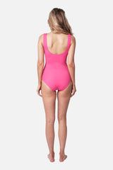 UNE PIECE-Classic Scoop Neck One Piece PINK