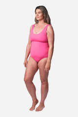 UNE PIECE-Classic Scoop Neck One Piece PINK