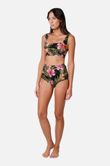UNE PIECE-Classic Square Neck Bikini Bralette CRESCENT BLOOMS