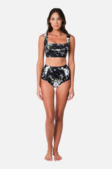 UNE PIECE-Classic Square Neck Bikini Bralette LONDON BOTANICAL BLACK