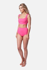 UNE PIECE-Classic Square Neck Bikini Bralette PINK