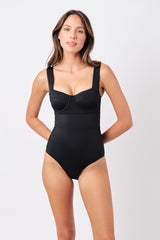 UNE PIECE-Original Bustier Balconette One Piece BLACK