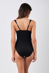 UNE PIECE-Original Bustier Balconette One Piece BLACK TEXTURE