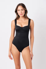 UNE PIECE-Original Bustier Balconette One Piece BLACK