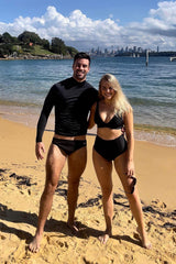 UNE PIECE-Original Mens Rashie Top BLACK