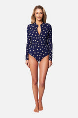 UNE PIECE-Original Sexie Rashie PAPER DAISY NAVY