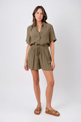 UNE PIECE-Palazzo Shorts KHAKI