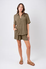 UNE PIECE-Palazzo Shorts KHAKI
