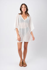 UNE PIECE-Scalloped Lace Kaftan WHITE