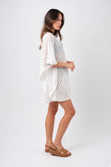 UNE PIECE-Scalloped Lace Kaftan WHITE