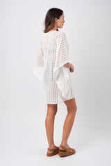 UNE PIECE-Scalloped Lace Kaftan WHITE