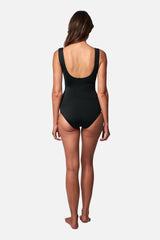 UNE PIECE-Classic Scoop Neck One Piece BLACK