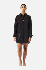 UNE PIECE-Beach Shirt Dress BLACK