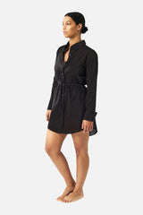 UNE PIECE-Beach Shirt Dress BLACK