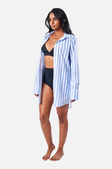 UNE PIECE-Beach Shirt Dress HAMPTONS STRIPE BLUE