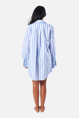 UNE PIECE-Beach Shirt Dress HAMPTONS STRIPE BLUE