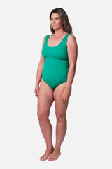 UNE PIECE-Classic Scoop Neck One Piece GREEN