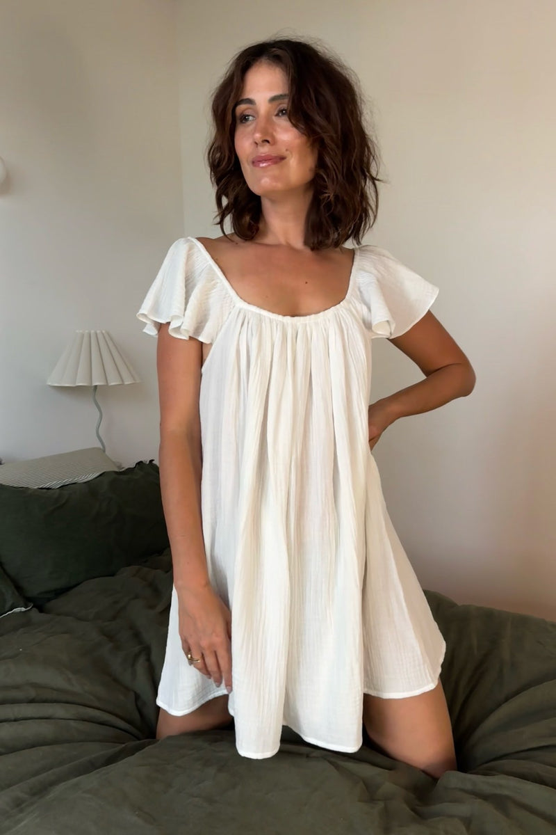 UNE PIECE-Ethereal Frill Nightie WHITE