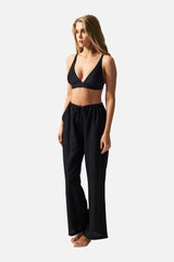 UNE PIECE-Linen Pants BLACK