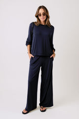 UNE PIECE-Lounge Full Length Pant NAVY