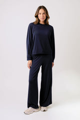 UNE PIECE-Lounge Full Length Pant NAVY