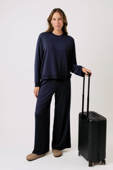 UNE PIECE-Lounge Full Length Pant NAVY