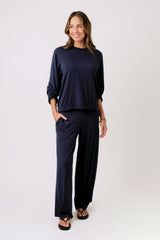 UNE PIECE-Lounge Full Length Pant NAVY