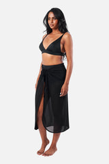 UNE PIECE-Midi Mesh Sarong BLACK