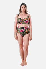 UNE PIECE-Never Say Never High-Waisted Bikini Bottom CRESCENT BLOOMS