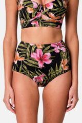 UNE PIECE-Never Say Never High-Waisted Bikini Bottom CRESCENT BLOOMS