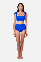 UNE PIECE-Never Say Never High-Waisted Bikini Bottom WATEGOS BLUE