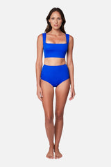 UNE PIECE-Never Say Never High-Waisted Bikini Bottom WATEGOS BLUE