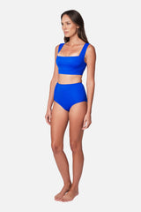 UNE PIECE-Never Say Never High-Waisted Bikini Bottom WATEGOS BLUE