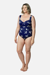 UNE PIECE-Original Bustier Balconette One Piece FREESIA SILHOUETTE NAVY