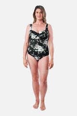 UNE PIECE-Original Bustier Balconette One Piece LONDON BOTANICAL BLACK