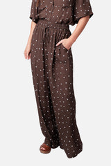 UNE PIECE-Palazzo Pants CHOCOLATE POLKA