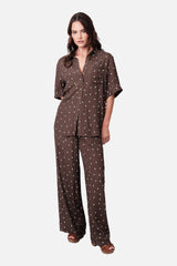 UNE PIECE-Palazzo Pants CHOCOLATE POLKA