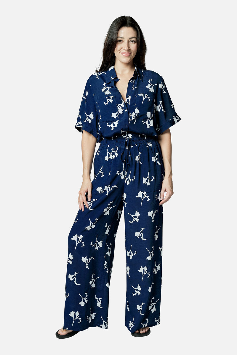 UNE PIECE-Palazzo Pants FREESIA SILHOUETTE NAVY