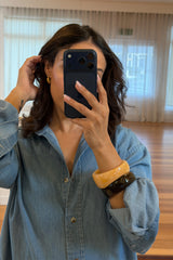 UNE PIECE-Resin Bangle CARAMEL