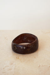 UNE PIECE-Resin Bangle CHOCOLATE