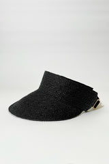 UNE PIECE US-Madagascan Raffia Visor BLACK