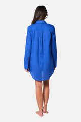 UNE PIECE-Beach Shirt Dress WATEGOS BLUE