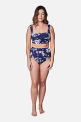 UNE PIECE-Classic Square Neck Bikini Bralette BAUHINIA NAVY