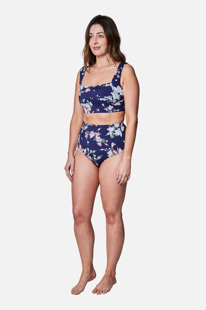 UNE PIECE-Classic Square Neck Bikini Bralette BAUHINIA NAVY