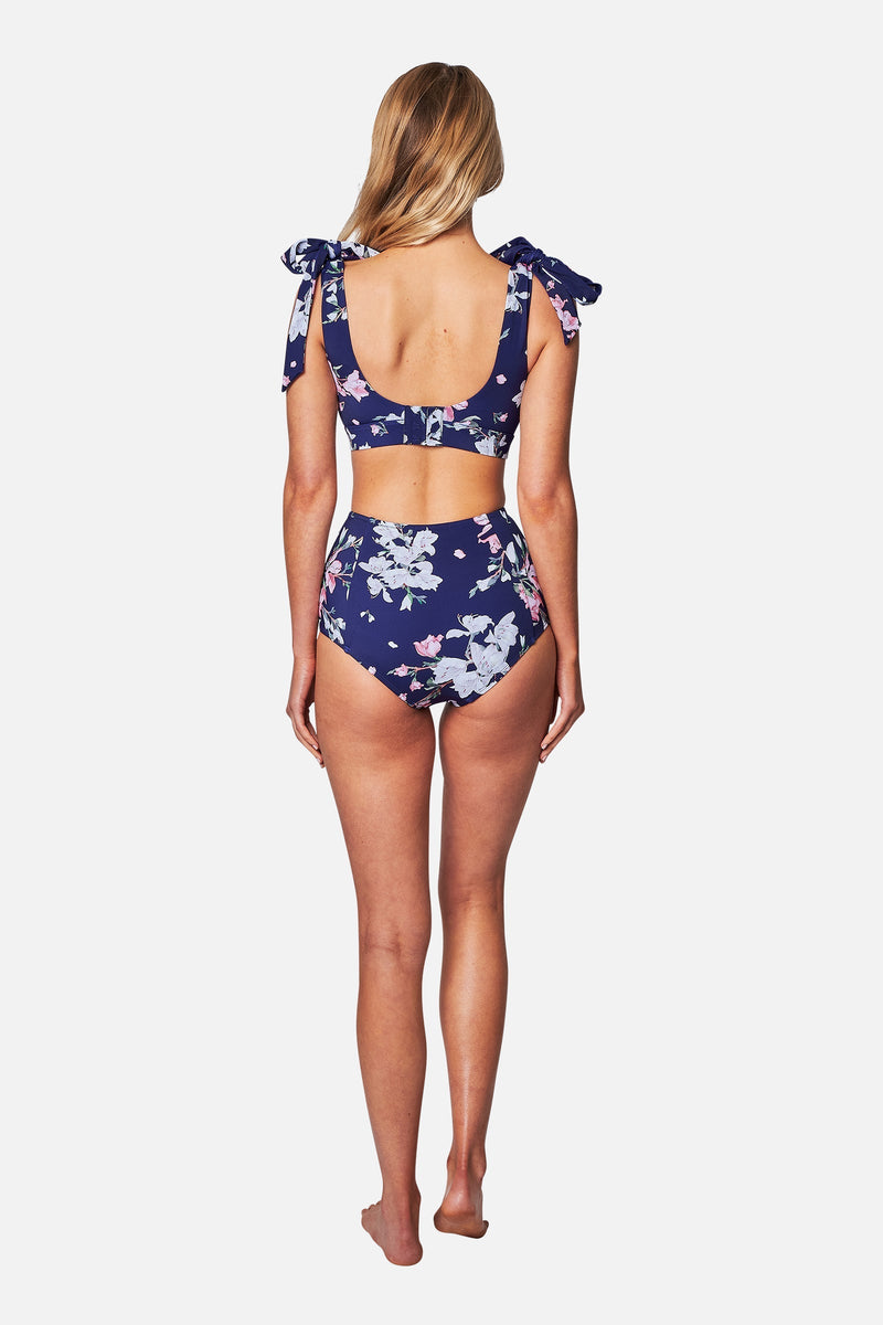 UNE PIECE-Classic Square Neck Bikini Bralette BAUHINIA NAVY