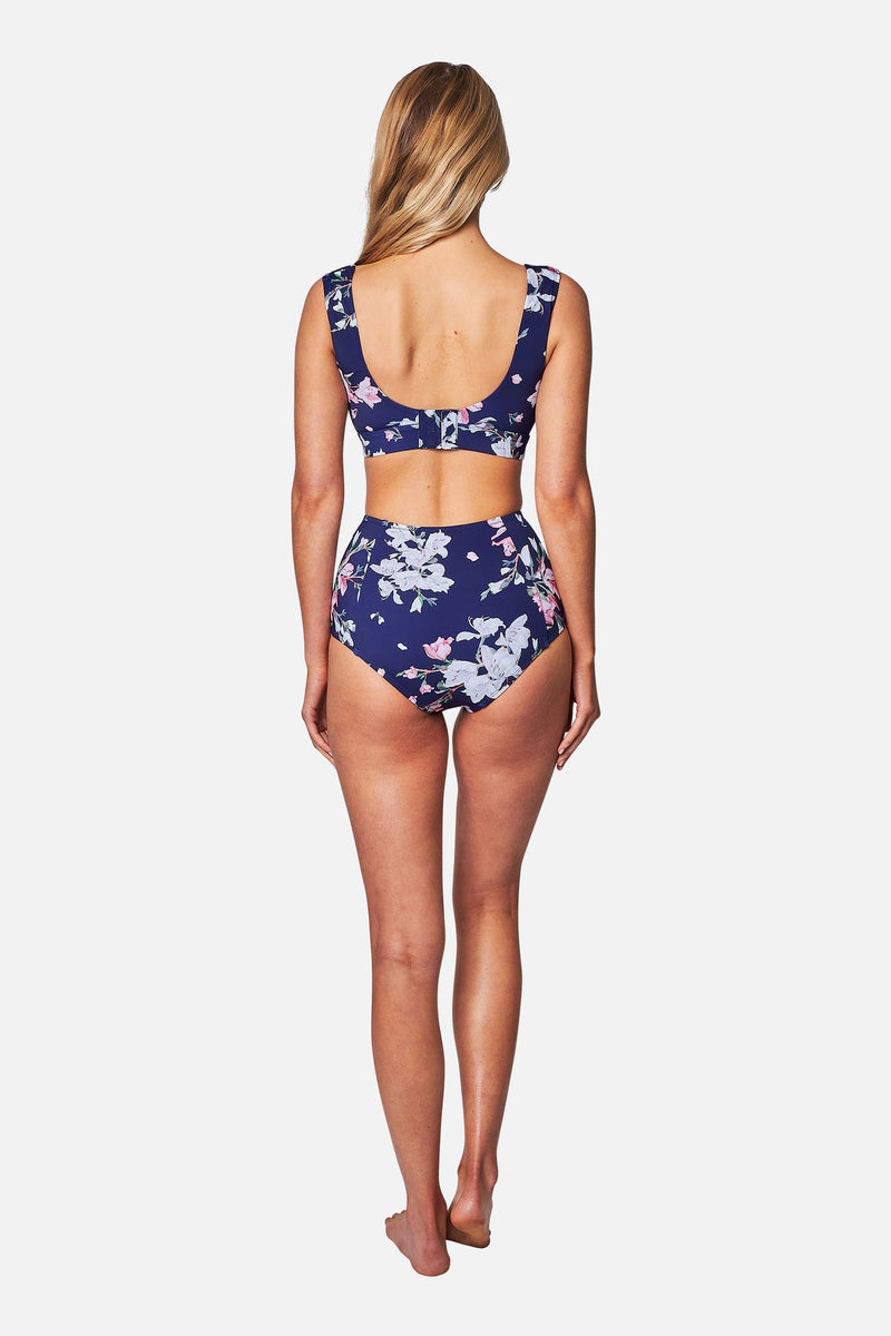 UNE PIECE-Classic Square Neck Bikini Bralette BAUHINIA NAVY