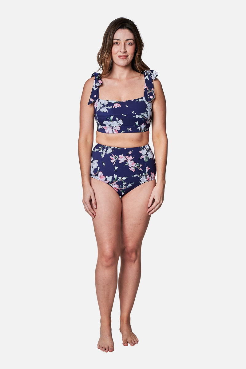 UNE PIECE-Classic Square Neck Bikini Bralette BAUHINIA NAVY