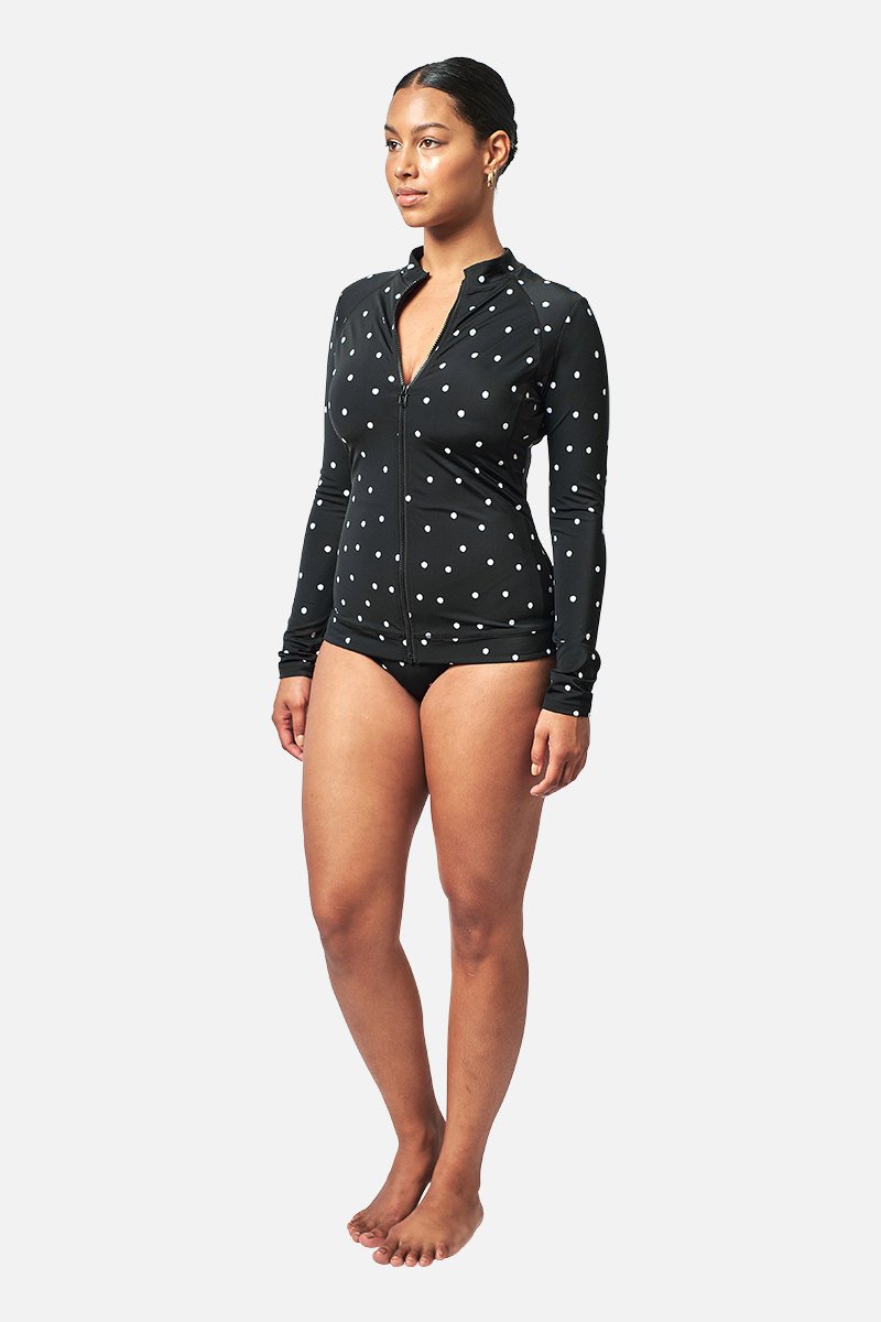 UNE PIECE-Original Sexie Rashie Top POLKA NOIR