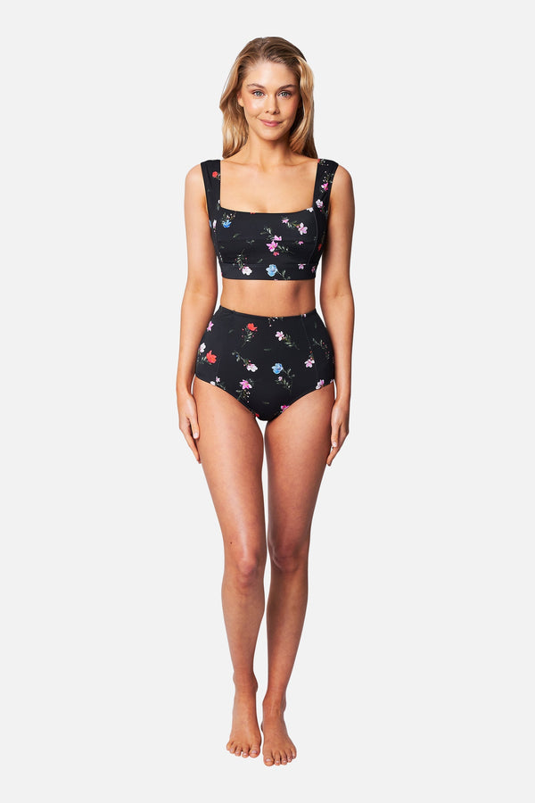UNE PIECE-Classic Square Neck Bikini Bralette HAWTHORN BLACK
